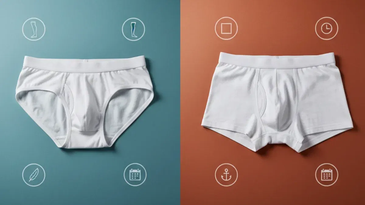 2) comparativa slip y bóxer en pantalla dividida con iconos sin texto, fondo estudio