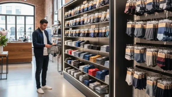 comprando ropa interior de hombre en una tienda