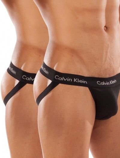 Pack de dos suspensorios negros Calvin Klein