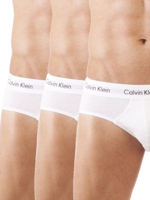 Pack 3 Slips Calvin Klein Stretch Cotton Blancos