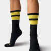 Calcetines Deportivos Barcode Berlin Gym Socks Negro Amarillo