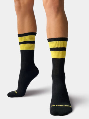 Calcetines Deportivos Barcode Berlin Gym Socks Negro Amarillo