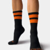 Calcetines Deportivos Barcode Berlin Gym Socks Negro Naranja