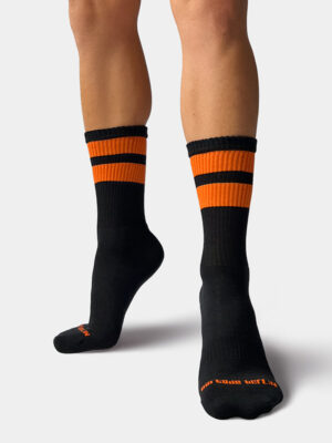 Calcetines Deportivos Barcode Berlin Gym Socks Negro Naranja