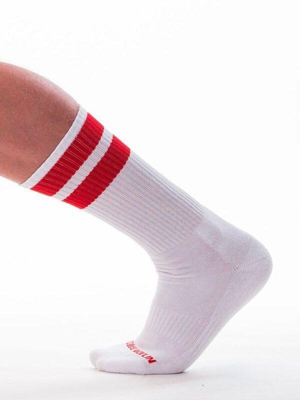 Calcetines Deportivos Gym Socks Blanco Rojo