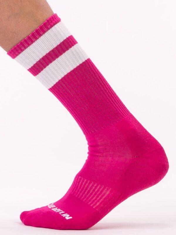 Calcetines Deportivos Gym Socks Rosa Blanco