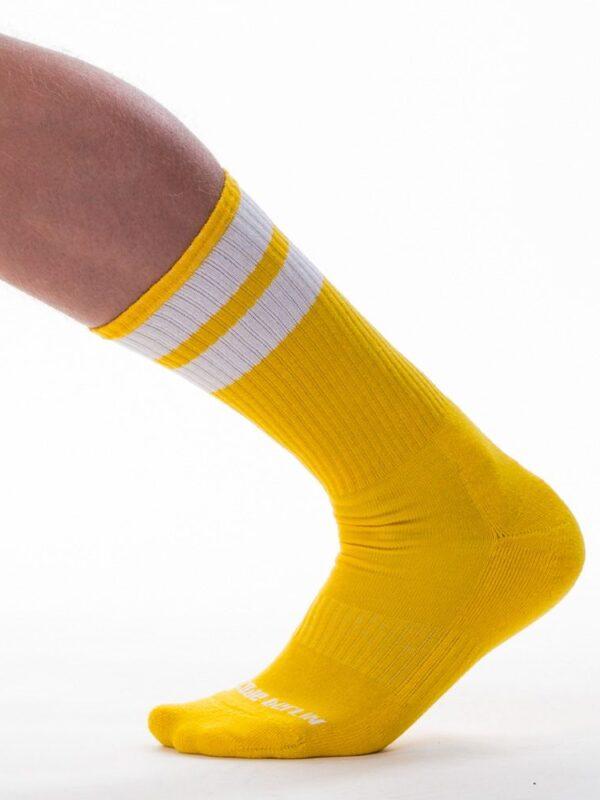 Calcetines Deportivos Gym Socks Amarillo Blanco