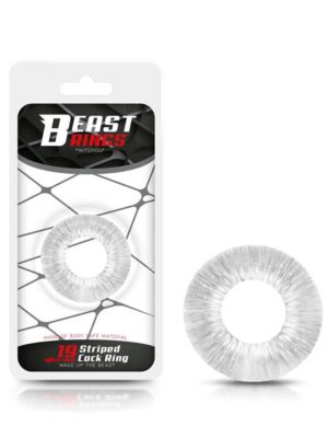 Anillo para el pene Cock Ring Beast Rings Transparente 19mm