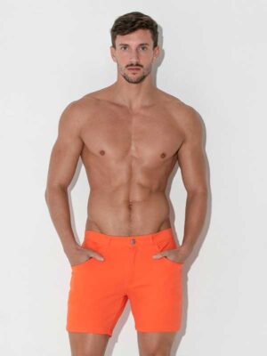 Pantalón corto hombre Code 22 5 Pocket naranja para XXXMADRID