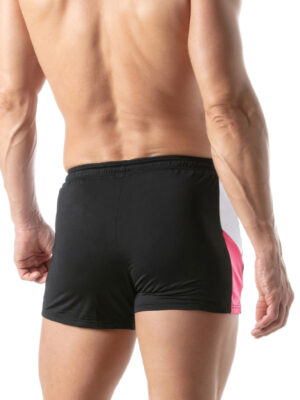 Vista trasera del Short Leader Hero Negro, resaltando su ajuste ergonómico.