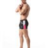 Vista completa del Short Leader Hero Negro, ideal para gimnasio y playa.