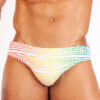 Bañador slip con relleno delantero Rainbow Greek