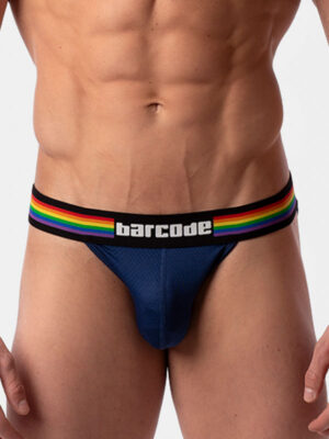 Slip bikini Barcode Berlin Pride con bandera gay LGTB en el elastico.