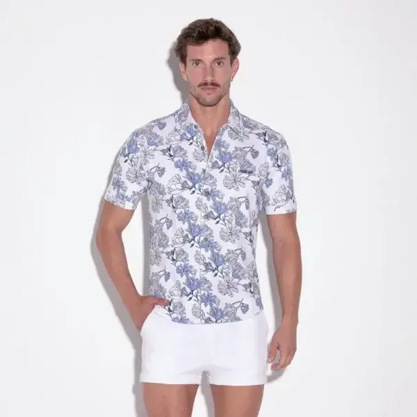 Camisa Code 22 Slim Fit Powder Blue