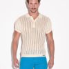 Polo de rejilla hombre Code 22 Knitted Stripe