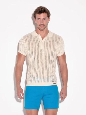 Polo de rejilla hombre Code 22 Knitted Stripe