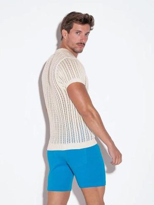 Polo de rejilla hombre Code 22 Knitted Stripe