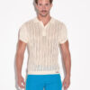 Polo de rejilla hombre Code 22 Knitted Stripe