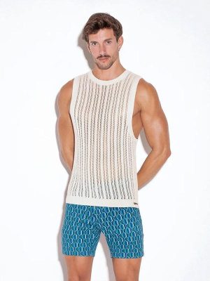 Tanktop de rejilla de punto Code 22 Knitted