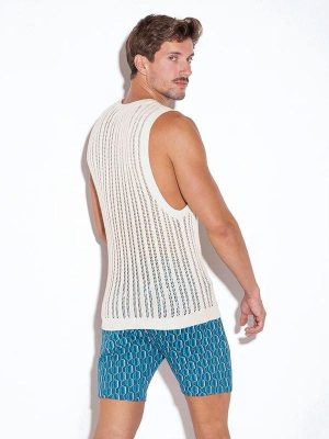 Tanktop de rejilla de punto Code 22 Knitted