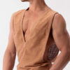 Camiseta Cuello V V-Neck Mayo Barcode Berlin de rejilla