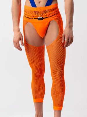 Leggings de Rejilla Cacci Naranja