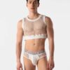 Crop Top Hombre Barcode Berlin Arman Blanco