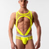 Slip de Rejilla para hombre Barcode Berlin Nursu Amarillo