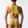 Slip de Rejilla para hombre Barcode Berlin Nursu Amarillo