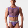 Slip de Rejilla para hombre Barcode Berlin Nursu Morado