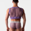 Slip de Rejilla para hombre Barcode Berlin Nursu Morado