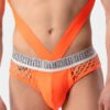 Slip de Rejilla para hombre Barcode Berlin Nursu Naranja