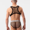 Slip de Rejilla para hombre Barcode Berlin Nursu Negro