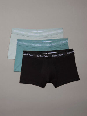 Bóxer Calvin Klein Cotton Stretch Q27 en tono verde suave con cinturilla elástica logotipada.