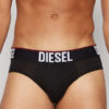 Pack 3 Slips Hombre Diesel Blanco Gris y Negro