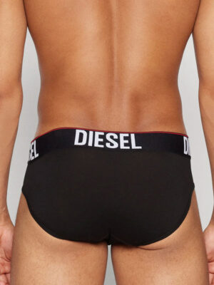 Pack 3 Slips Hombre Diesel Blanco Gris y Negro