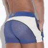 Vista trasera Mini Short Code 22 Openwork azul, short de malla transpirable