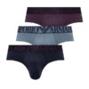 Pack 3 Slips Emporio Armani 4F726 marino azul y granate