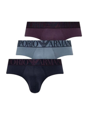 Pack 3 Slips Emporio Armani 4F726 marino azul y granate