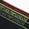 Detalle de cinturilla con logotipo rojo en el Pack 3 Boxer Emporio Armani 4F717