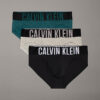 Pack de 3 slips Calvin Klein Intense Power QTK en colores gris, negro y verde oscuro