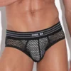 Detalle frontal del Slip Code 22 Openwork en color negro