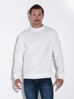 Vista frontal de la sudadera Code 22 Essential Off White.