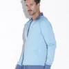 Sudadera hombre Code 22 Reflex azul, vista lateral, estilo moderno y deportivo