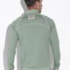 Vista trasera de la sudadera Code 22 Reflex Verde en tejido ligero y transpirable para hombre