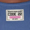 Detalle del logotipo en la espalda de la camiseta de tirantes Code 22 Reflex azul