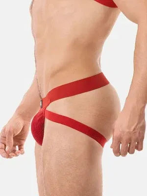 Suspensorio Barcode Berlin Jock Swim Anton Rojo
