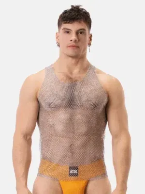 Camiseta de Tirantes con strass Barcode Berlin Blitzy Silver