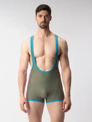 Singlet deportivo de lucha libre Hombre Olga Verde | Barcode Berlin