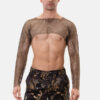 Imagen frontal del Crop Top Bolero Blinky Black-Gold para hombre.